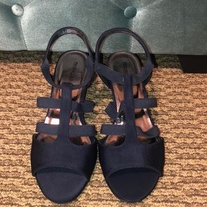 Marbella Navy Heels, Size 11, About 1 Inch Heel